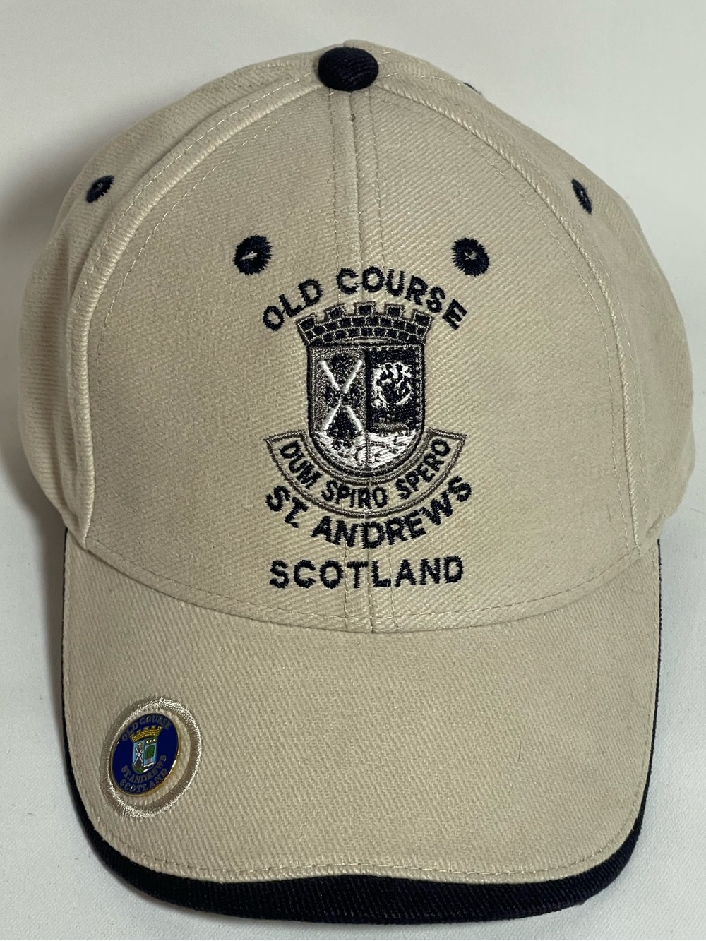 St. Andrews Old Course Embroidered Golf Cap - Beige w